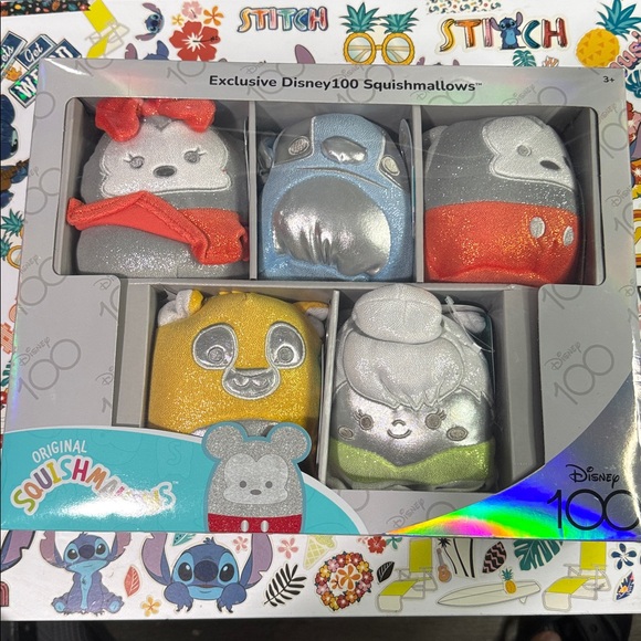 Squishmallow Limited Edition Disney 100 Box Set 5 pc NWT - Picture 1 of 3